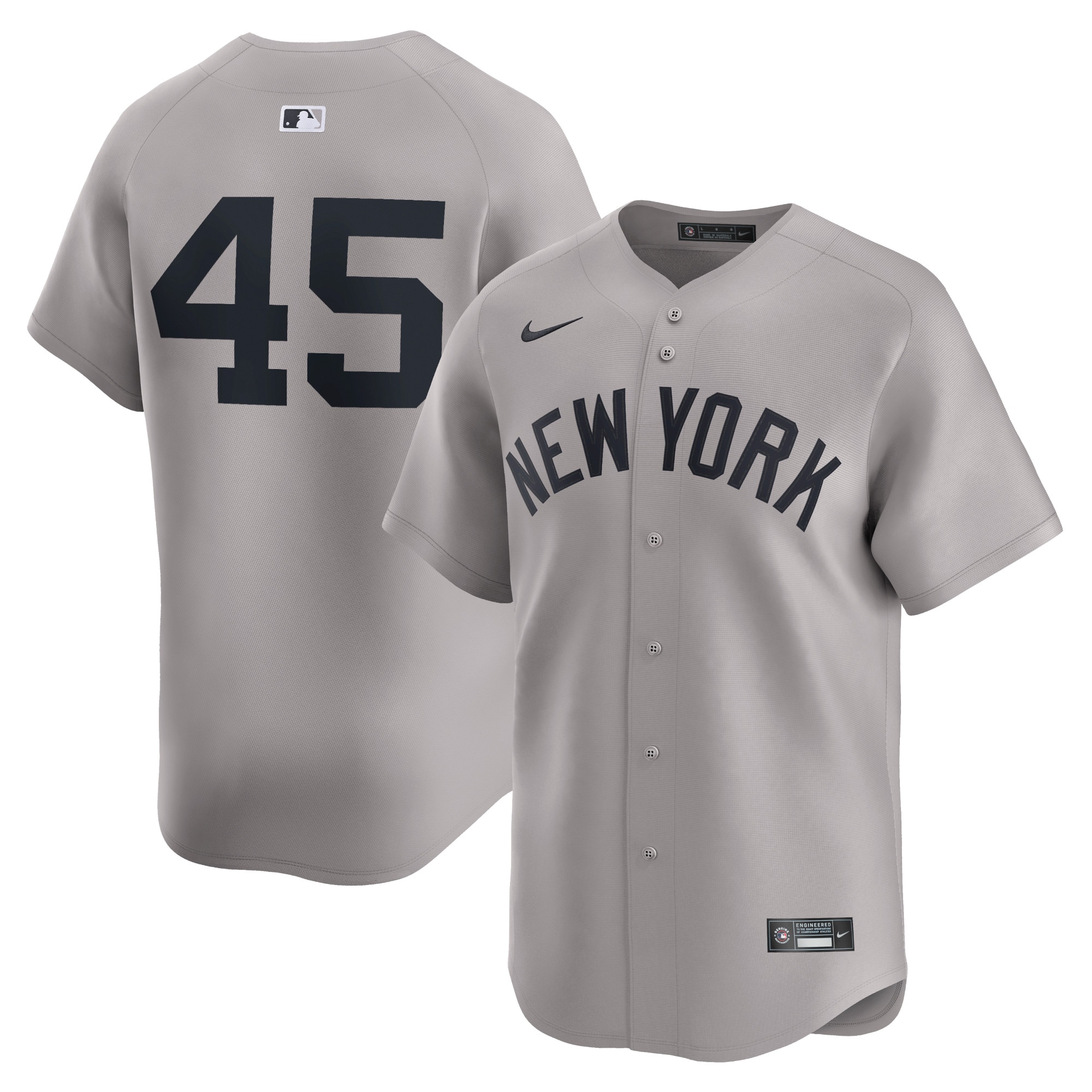 New York Yankees Gerrit Cole Gray Away Limited Player MLB Jersey Men's