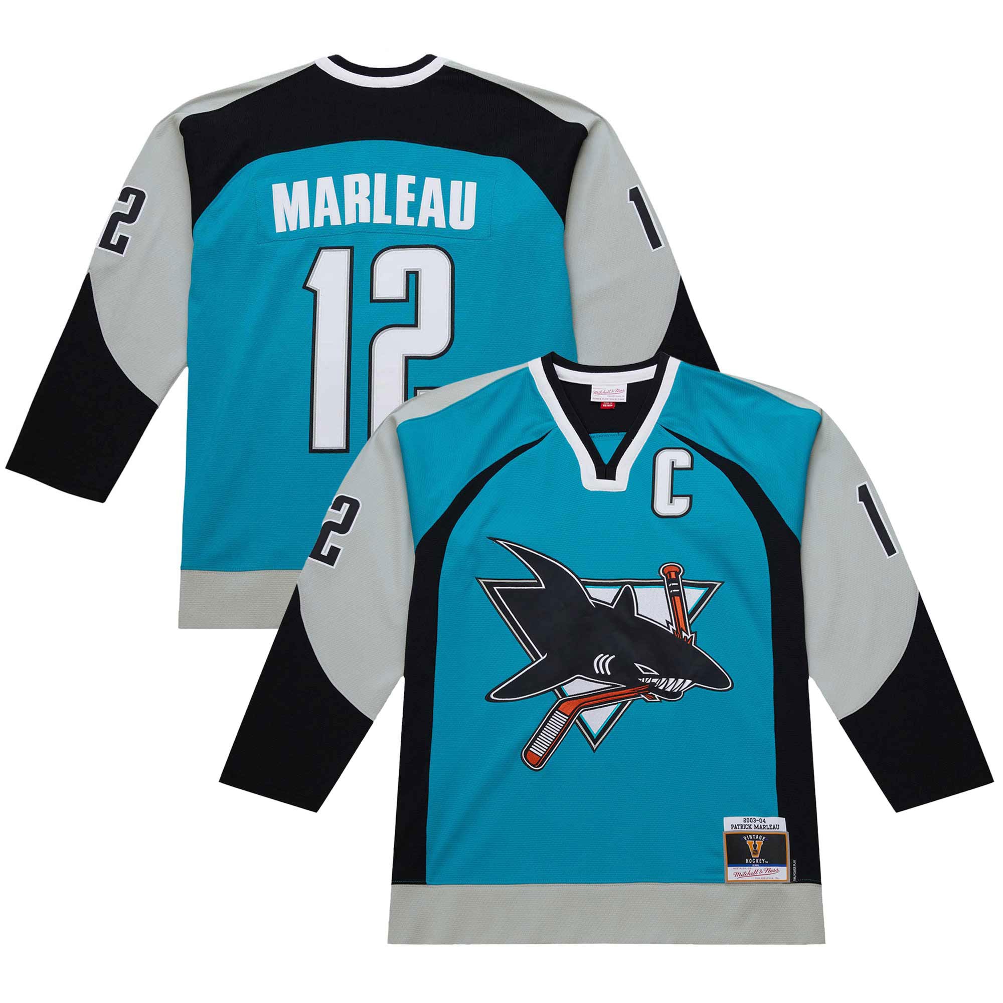 San Jose Sharks Patrick Marleau Teal 2003-04 Power Play NHL Jersey Men's