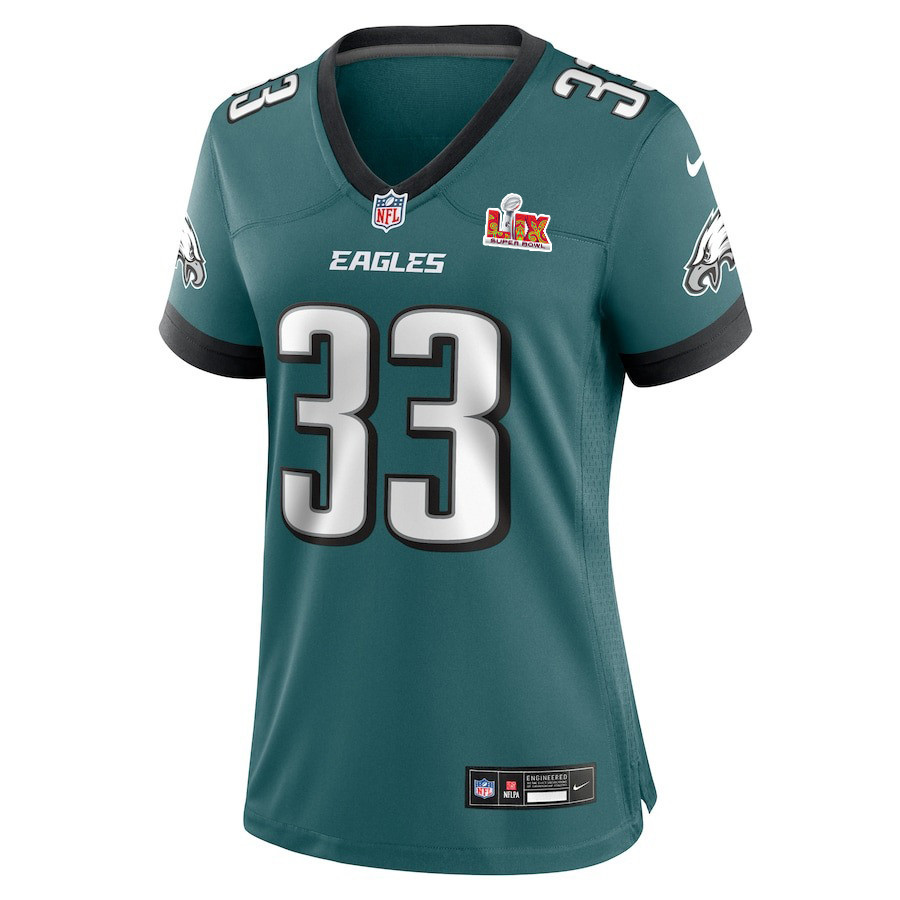 Cooper DeJean #33 Philadelphia Eagles Super Bowl LIX Midnight Green NFL Jersey Women's