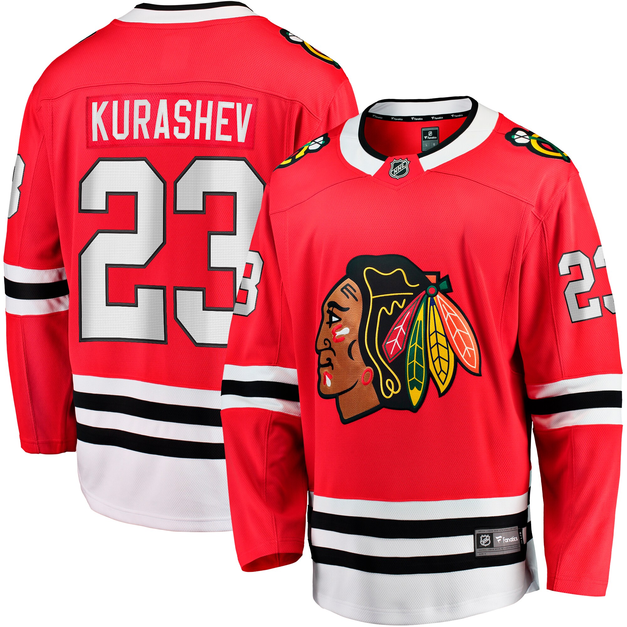 Chicago Blackhawks Philipp Kurashev Red Home Breakaway Player NHL Jersey Men's