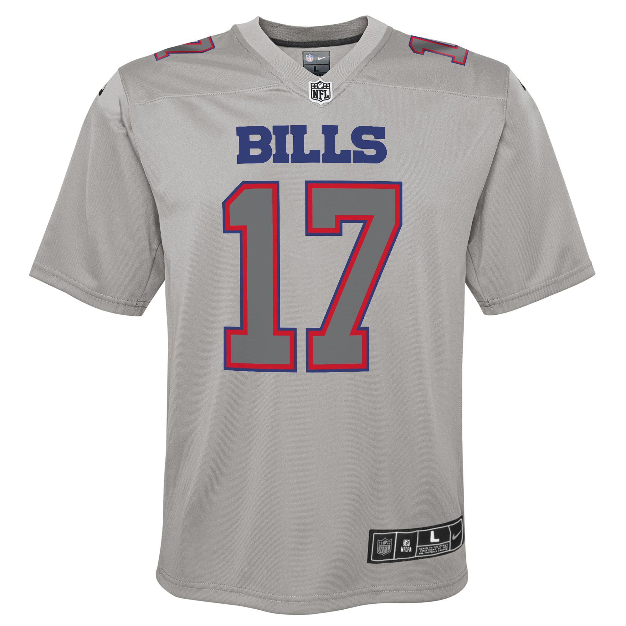 Buffalo Bills Josh Allen Gray Atmosphere Game NFL Jersey Youth
