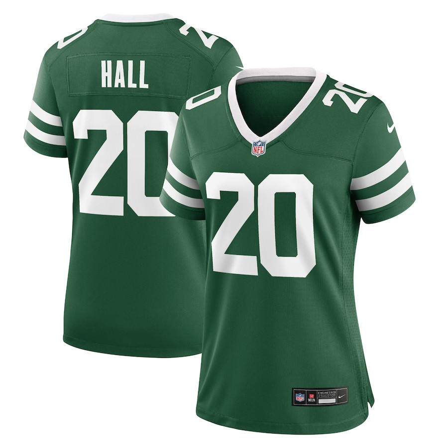Breece Hall 20 New York Jets Game Legacy Green NFL Jersey Women's