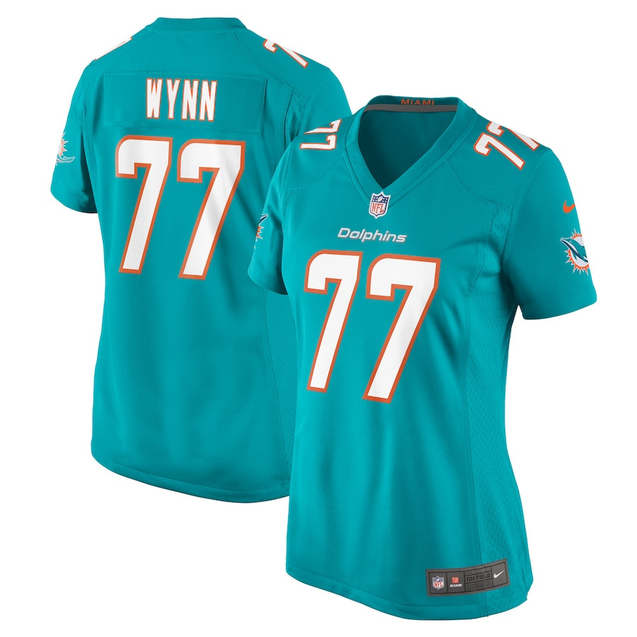 Isaiah Wynn 77 Miami Dolphins Game Aqua NFL Jersey Women's