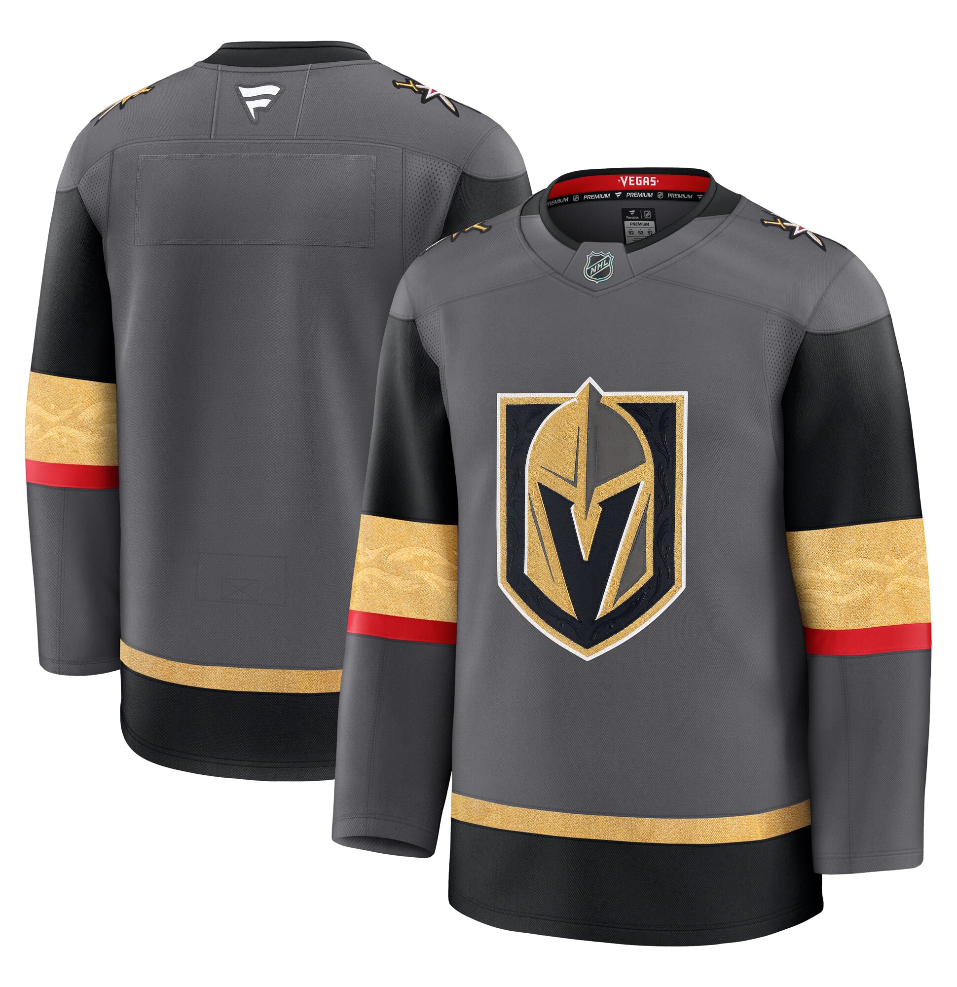Vegas Golden Knights Gray Alternate Premium NHL Jersey Men's