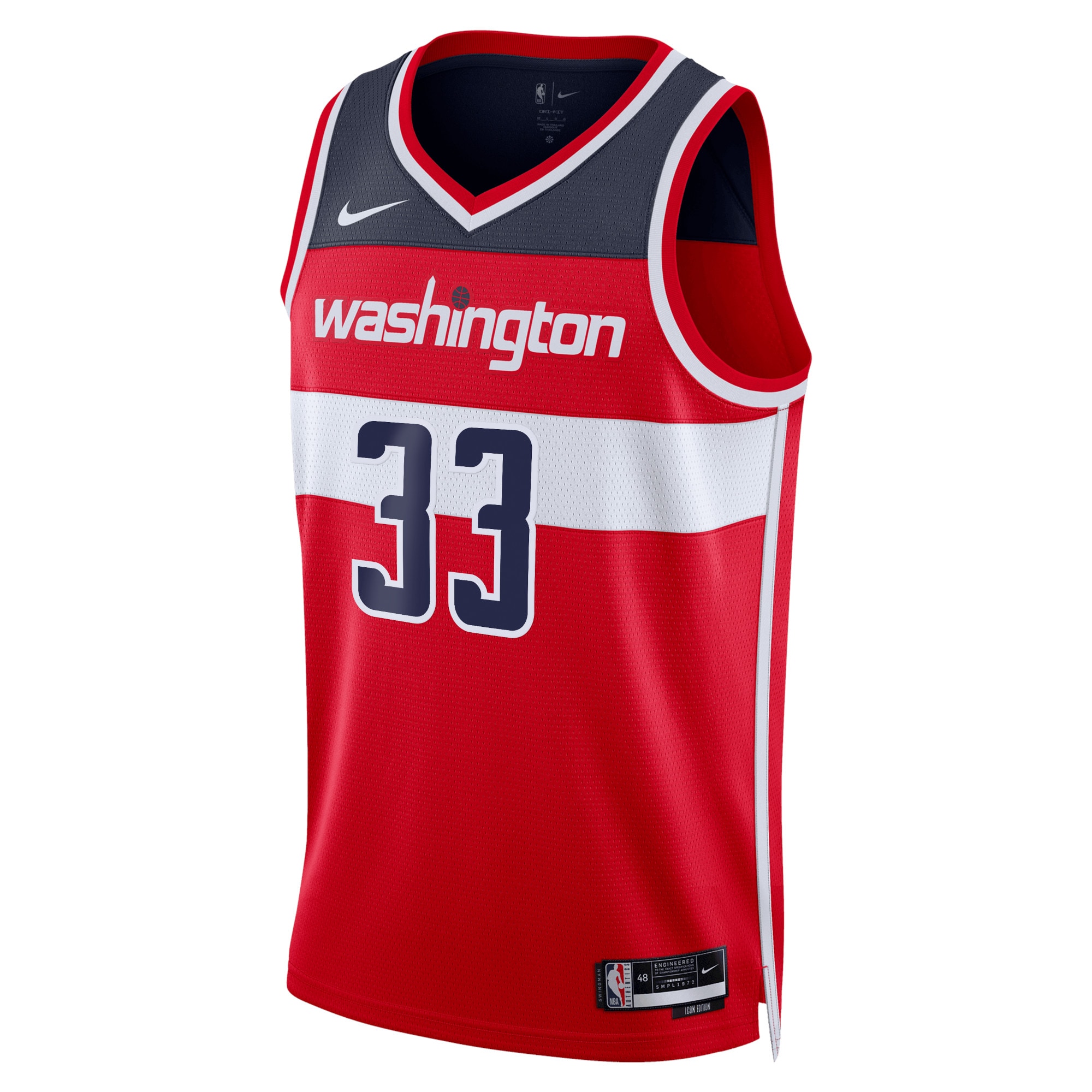 Washington Wizards Icon Edition Swingman Red Kyle Kuzm Unisex NBA Jersey Unisex