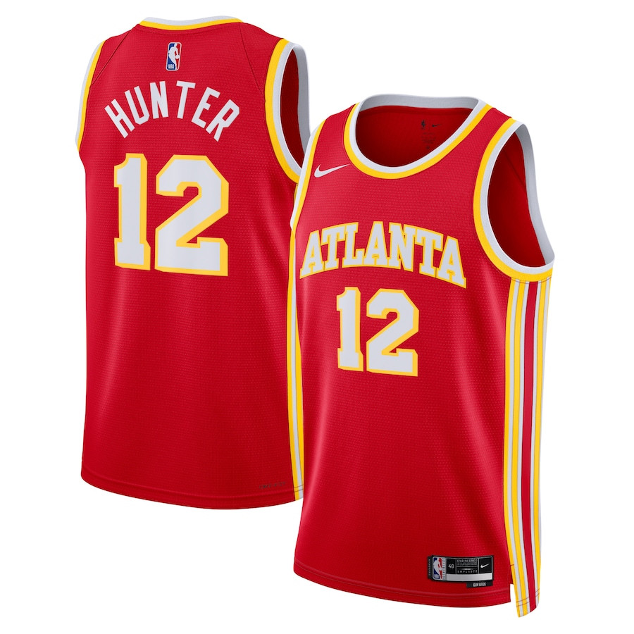 De'Andre Hunter 12 Atlanta Hawks Unisex Swingman Icon Edition Red NBA Jersey Unisex