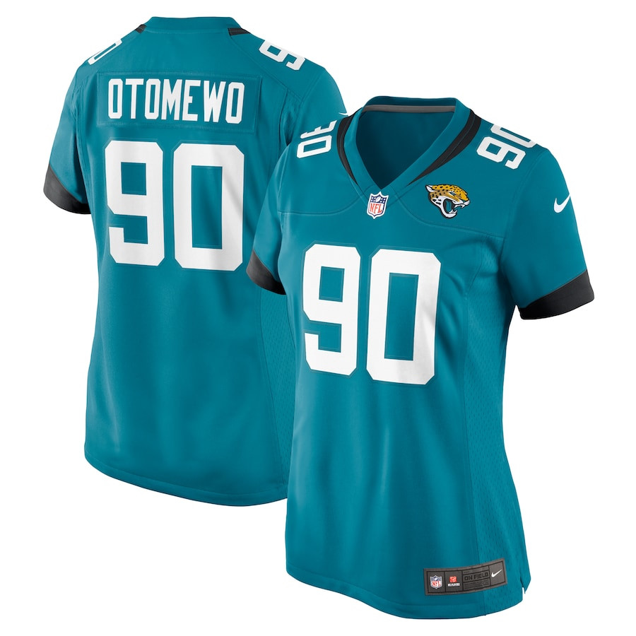 Esezi Otomewo 90 Jacksonville Jaguars Game Teal NFL Jersey Women's
