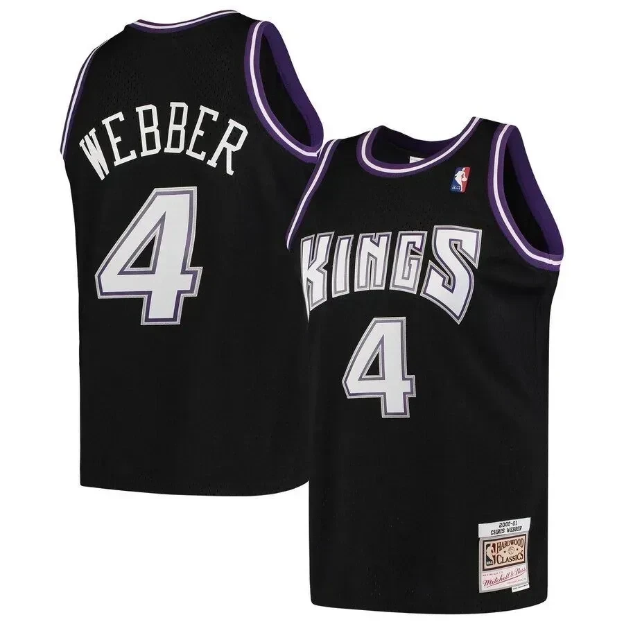 Chris Webber Sacramento Kings Mitchell Ness Hardwood Classics 2000-01 Swingman Black NBA Jersey Men's