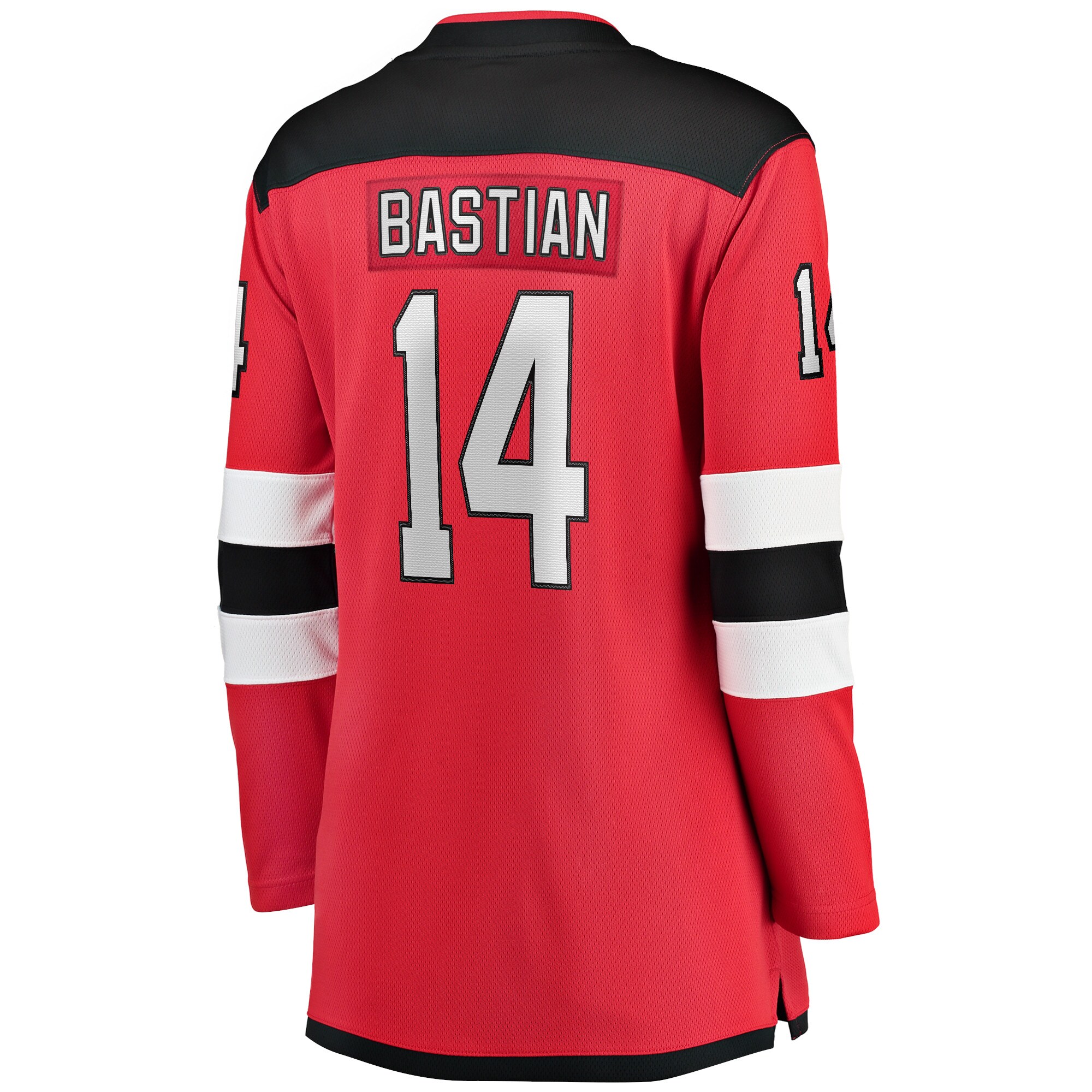 New Jersey Devils Nathan Bastian Red Home Team Breakaway Player NHL Jersey Women's