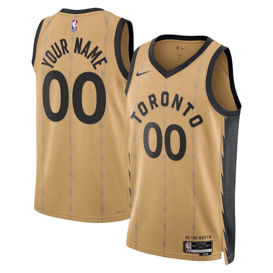 Toronto Raptors 2023/24 City Edition Swingman Custom Gold NBA Jersey Men's