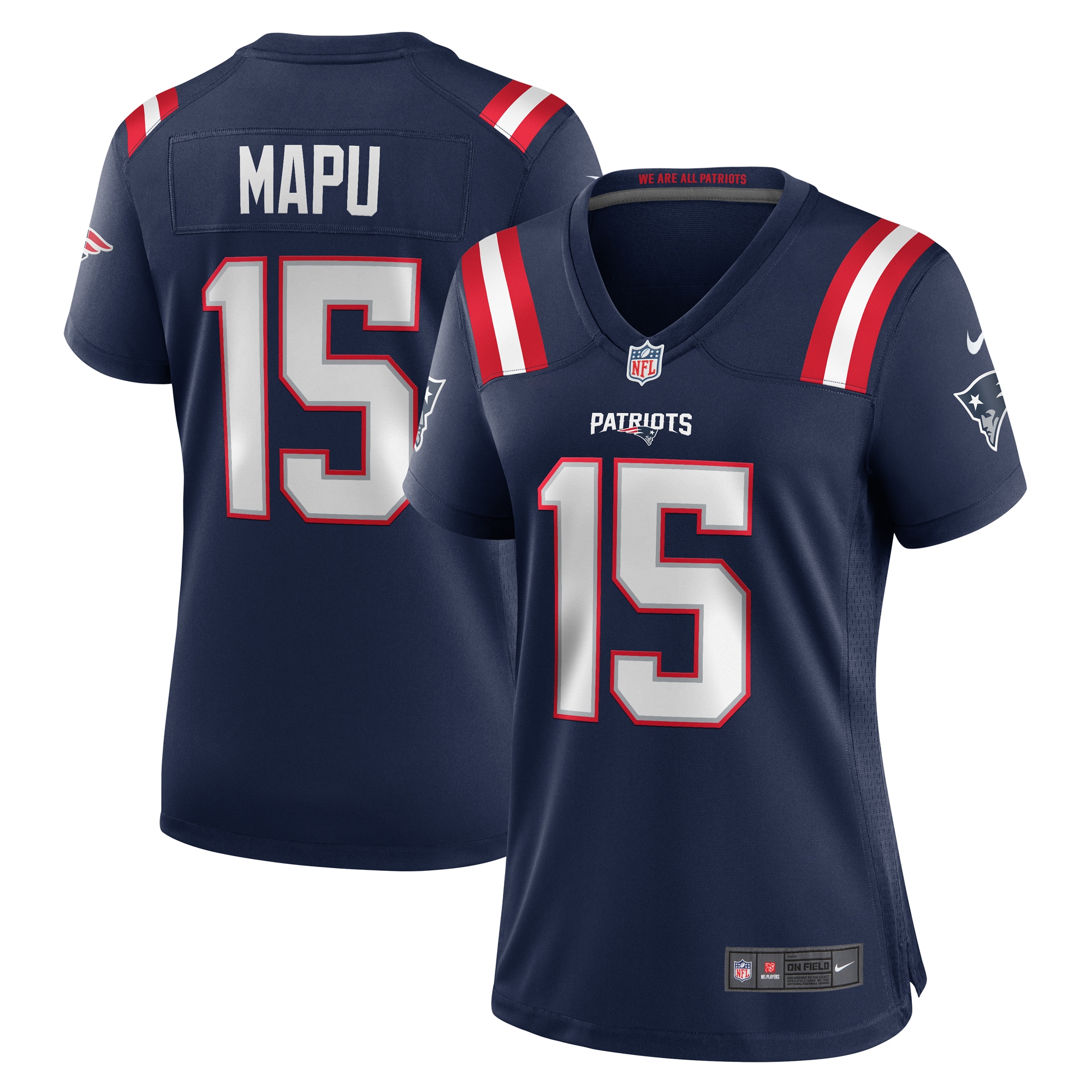 New England Patriots Marte Mapu Navy Game NFL Jersey Women's