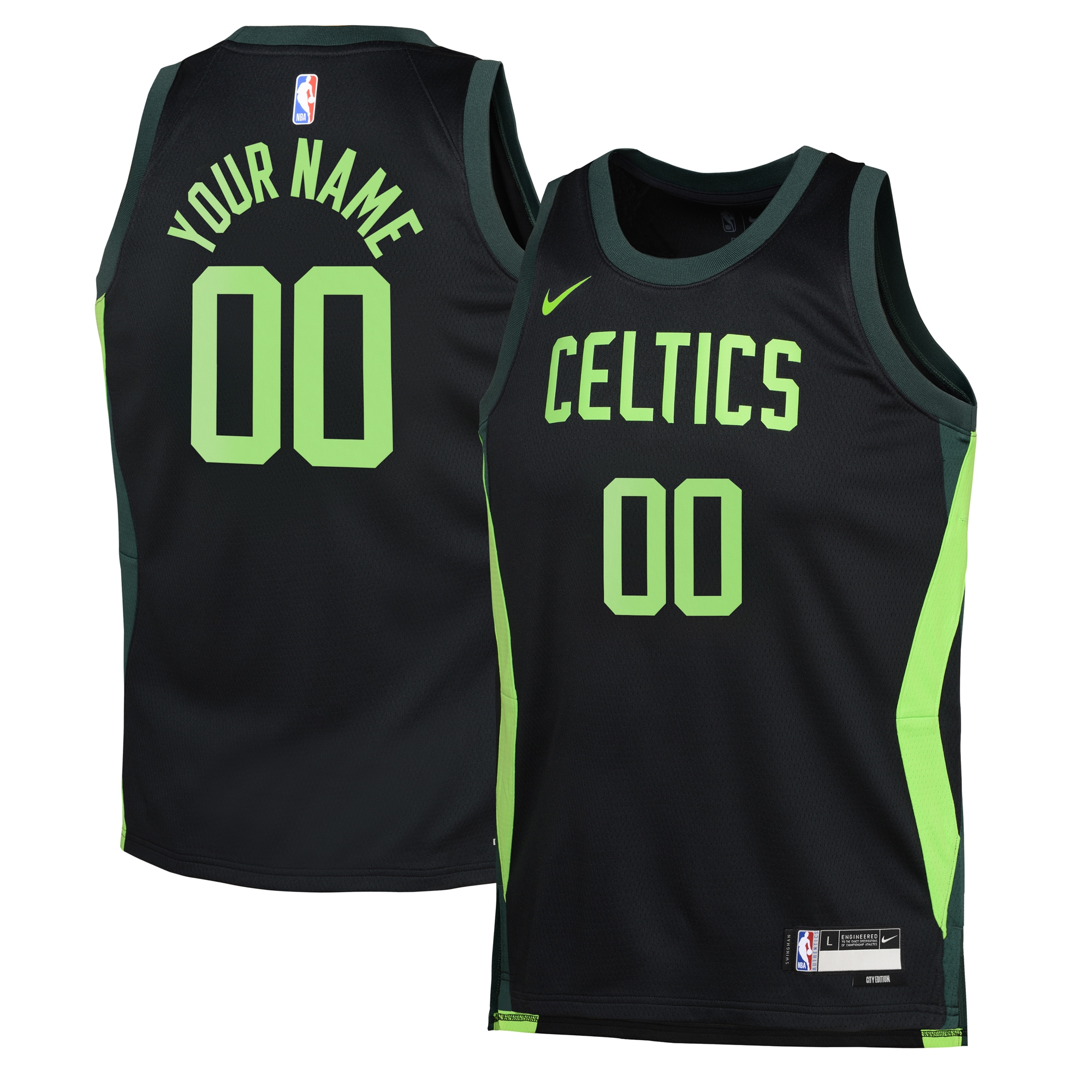 Boston Celtics City Edition Swingman 2024 Custom NBA Jersey Youth
