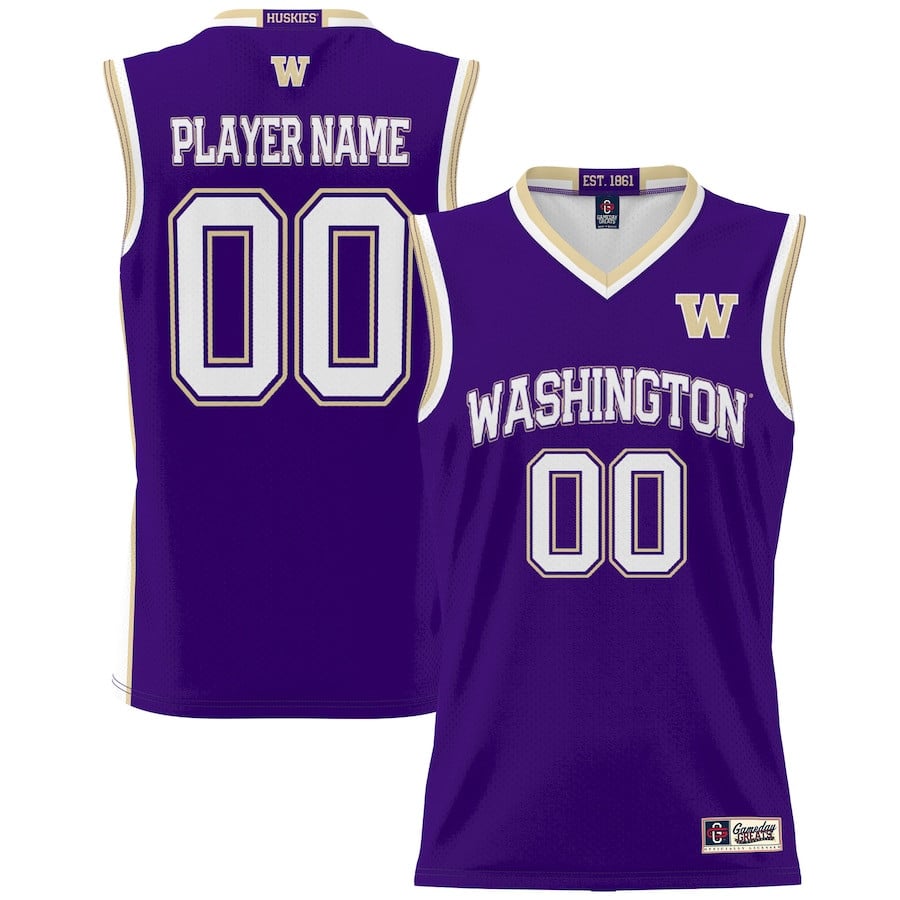 Washington Huskies NIL Custom Purple NCAA Jersey Men's