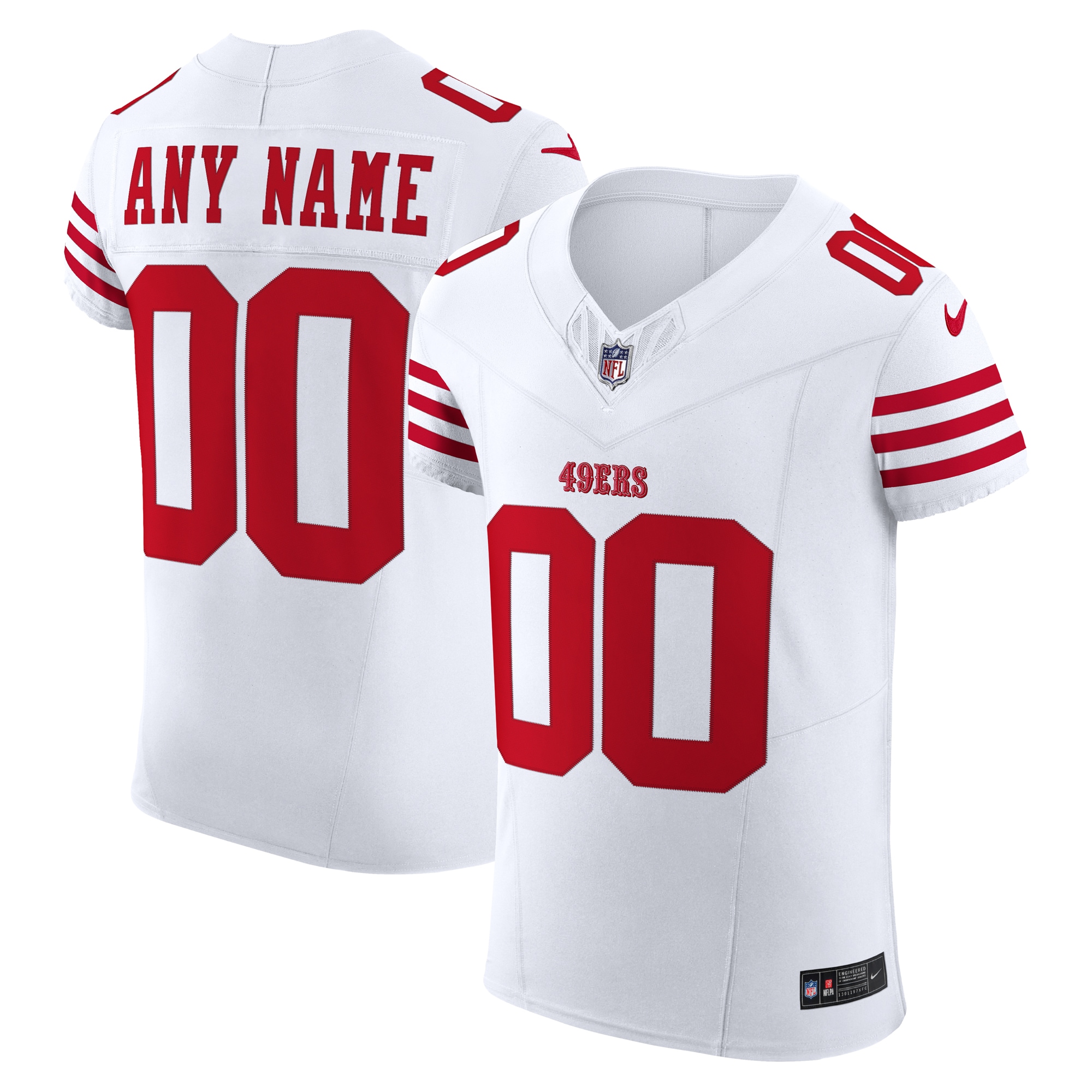 San Francisco 49ers White Vapor F.U.S.E. Elite Custom NFL Jersey Men's