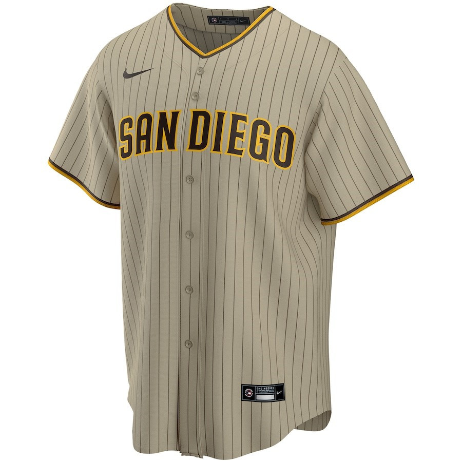 Fernando Tatis Jr. 23 San Diego Padres Alternate Player Tan MLB Jersey Men's