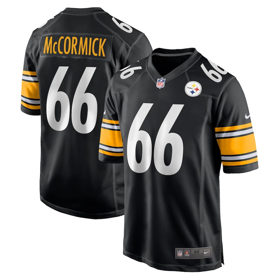 Mason McCormick 66 Pittsburgh Steelers Game Black NFL Jersey Men's