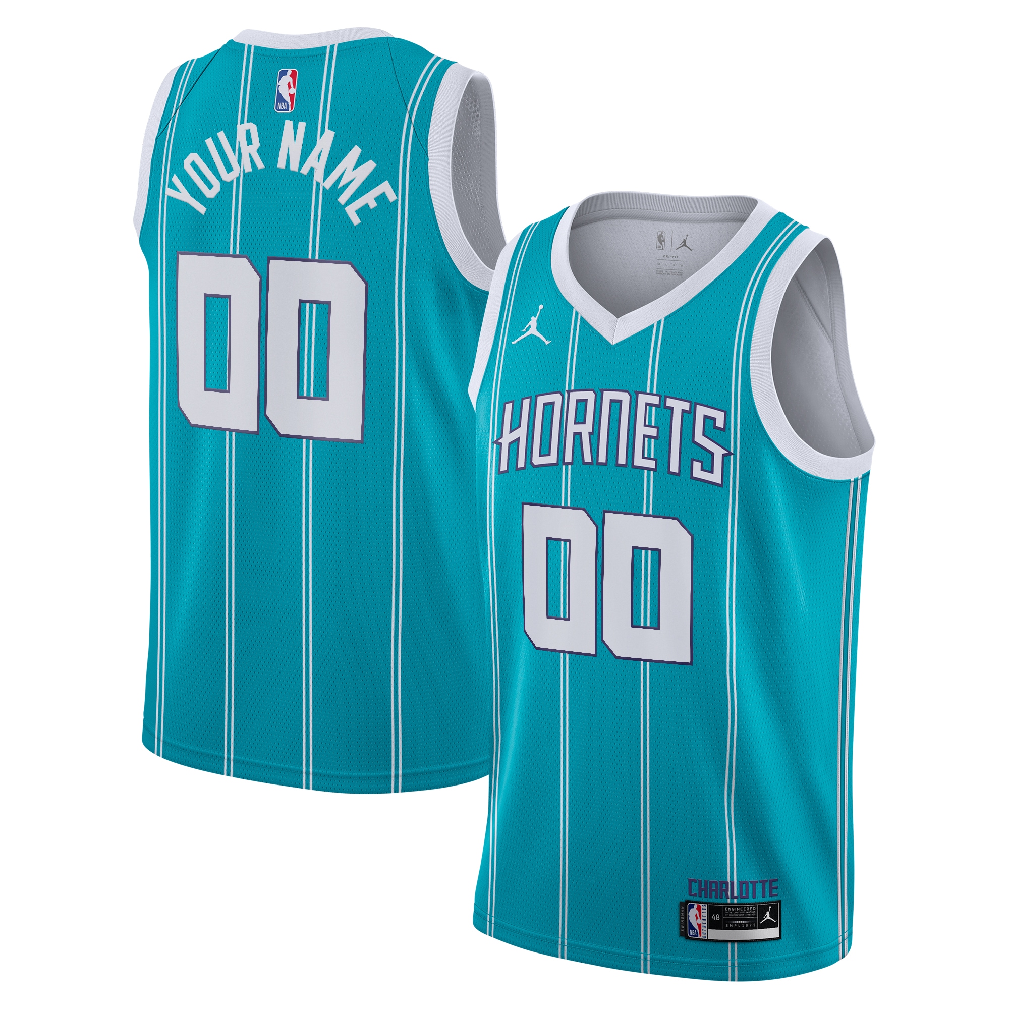 Charlotte Hornets Jordan Icon Edition Swingman Custom NBA Jersey Youth