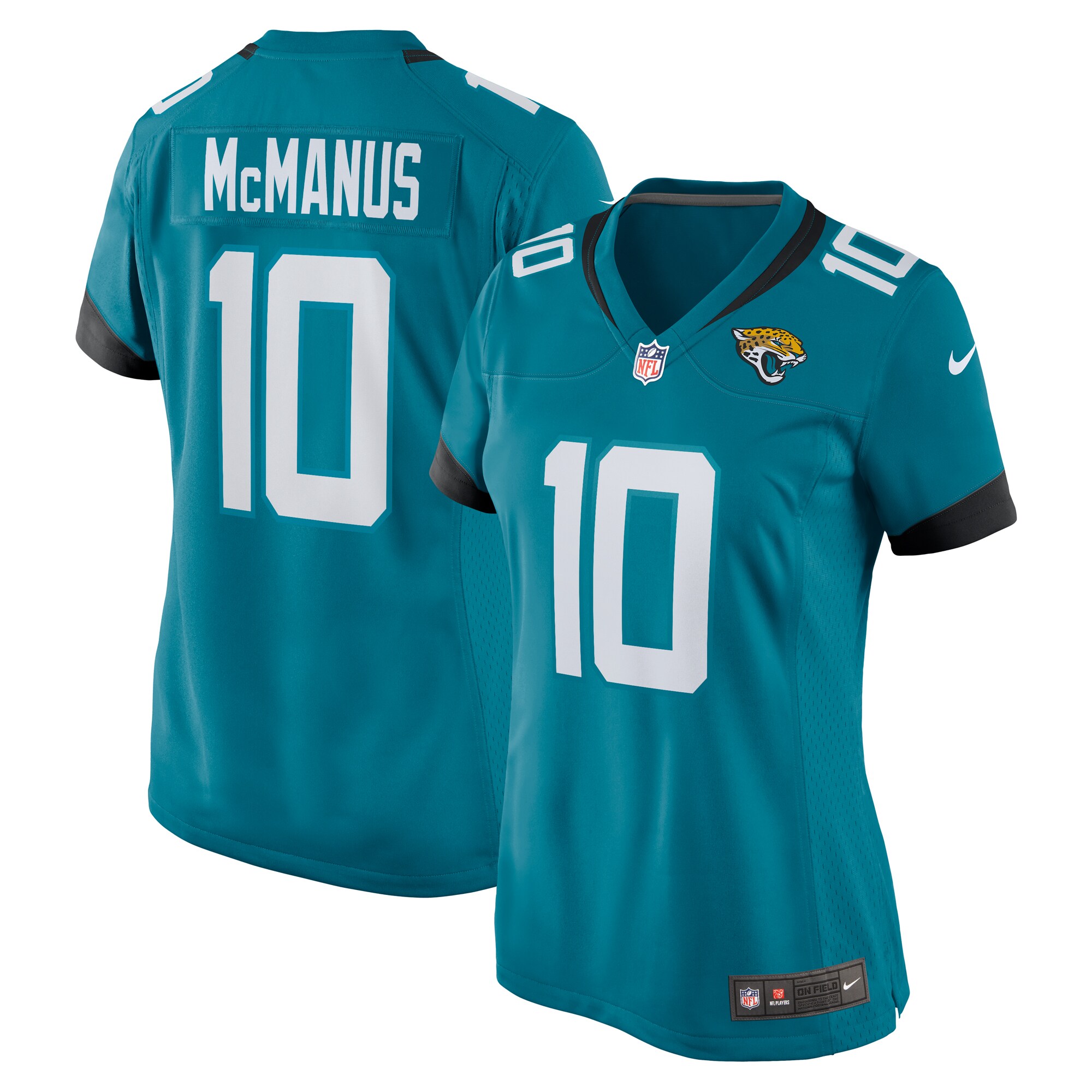 Jacksonville Jaguars Brandon McManus Teal Team Game NFL Jersey Women's