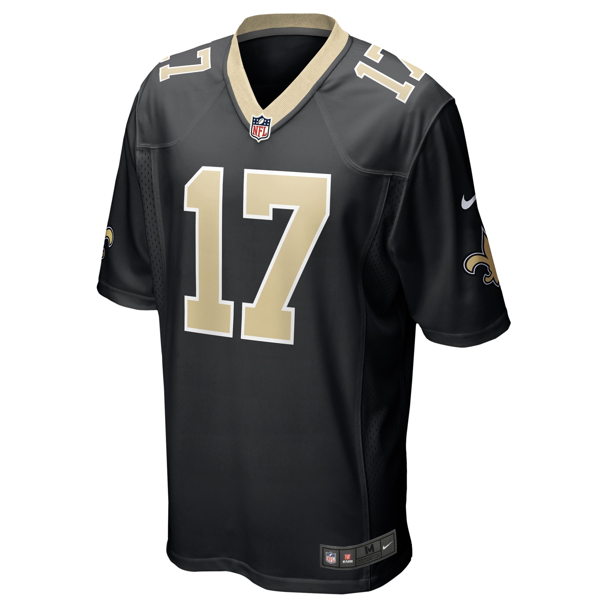 New Orleans Saints A.T. Perry Black Team Game NFL Jersey Men's