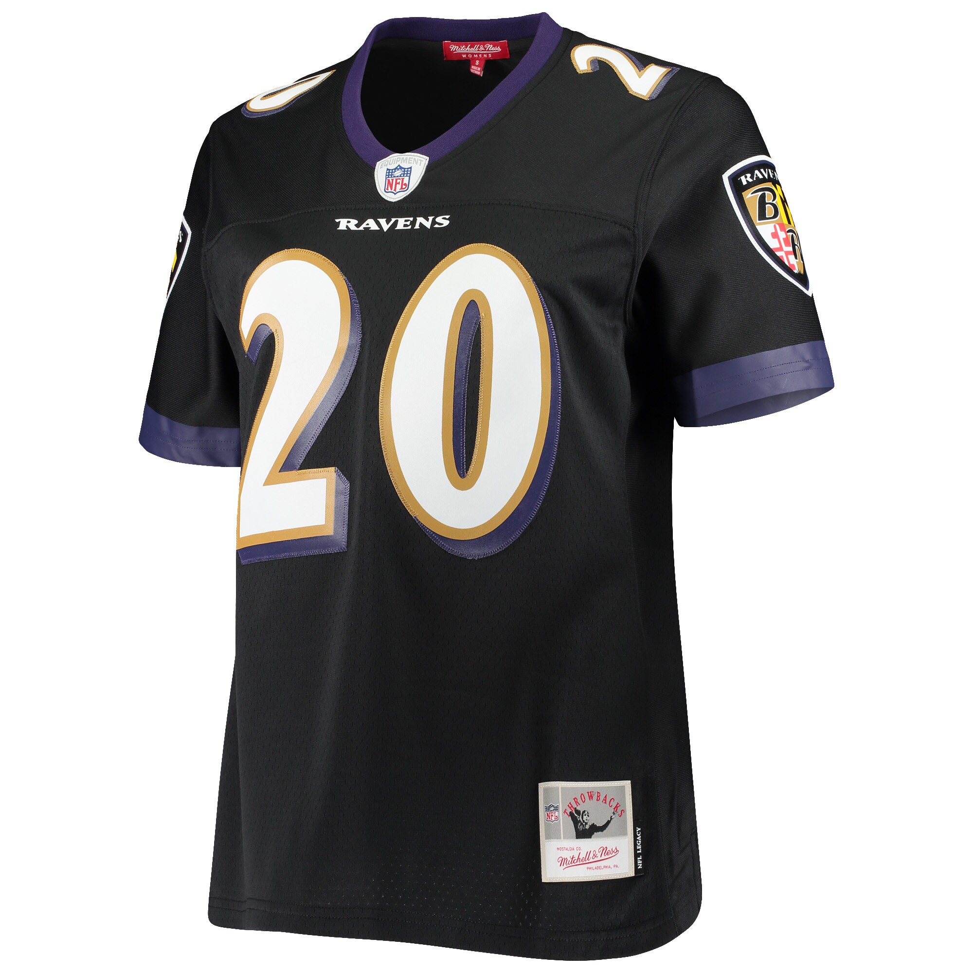 Baltimore Ravens Ed Reed Mitchell Ness Black Legacy Team NFL Jersey Women's