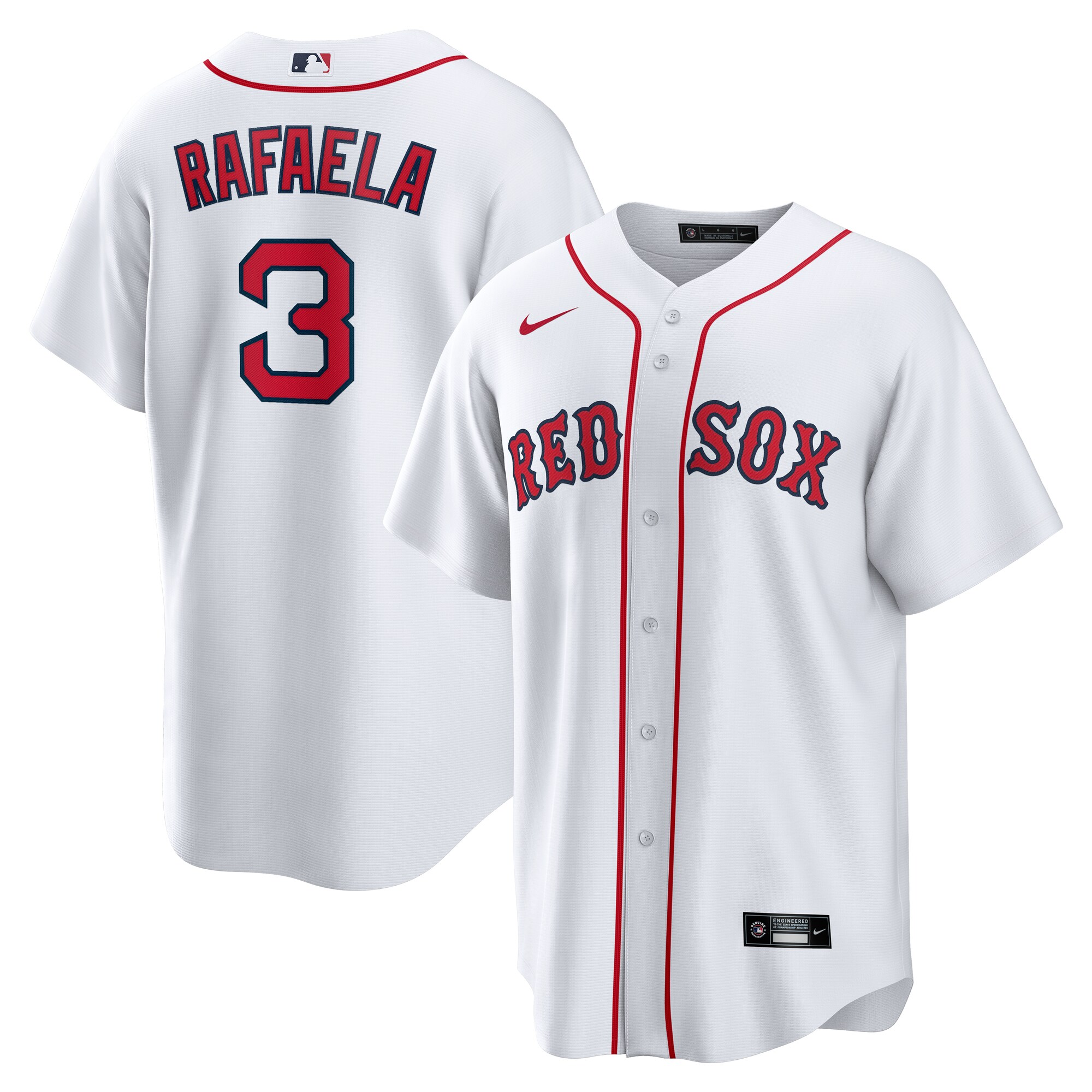 Boston Red Sox Ceddanne Rafaela White Home MLB Jersey Men's
