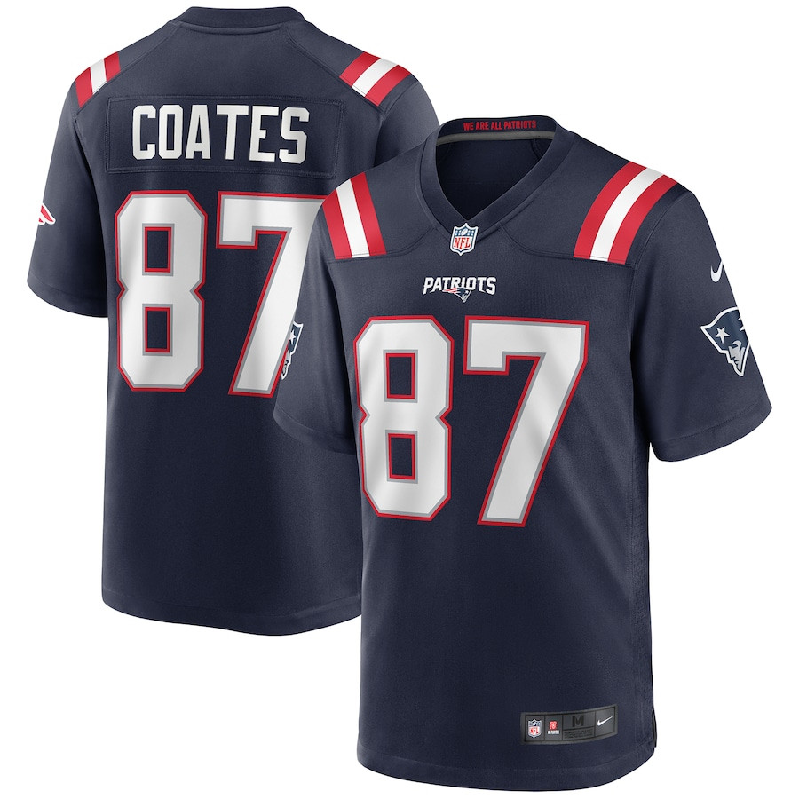 Ben Coates 87 New England Patriots Game Retired Navy NFL Jersey Men's