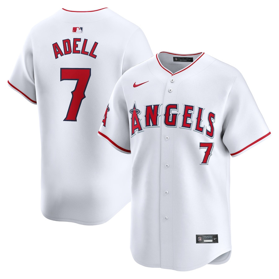 Jo Adell 7 Los Angeles Angels Home Limited White MLB Jersey Men's