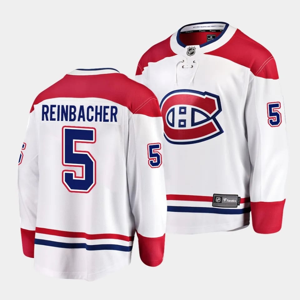 David Reinbacher #5 Montreal Canadiens 2023 Draft Away White NHL Jersey Men's