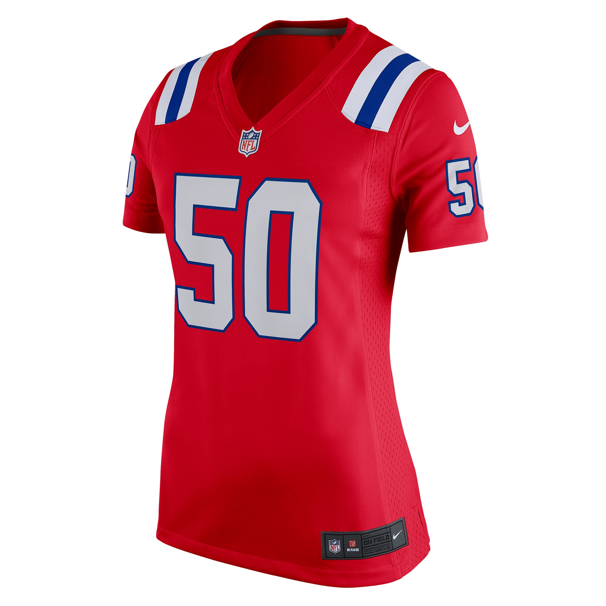 New England Patriots Mike Vrabel Red Retired Game NFL Jersey Women's