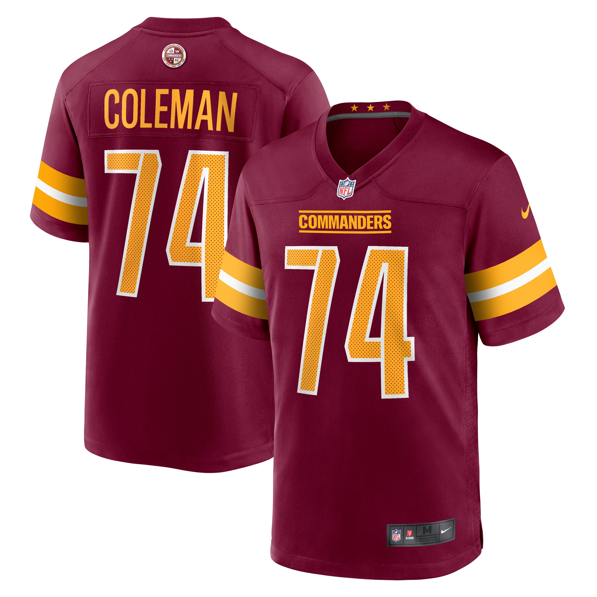 Washington Commanders Brandon Coleman Burgundy Game NFL Jersey Men's