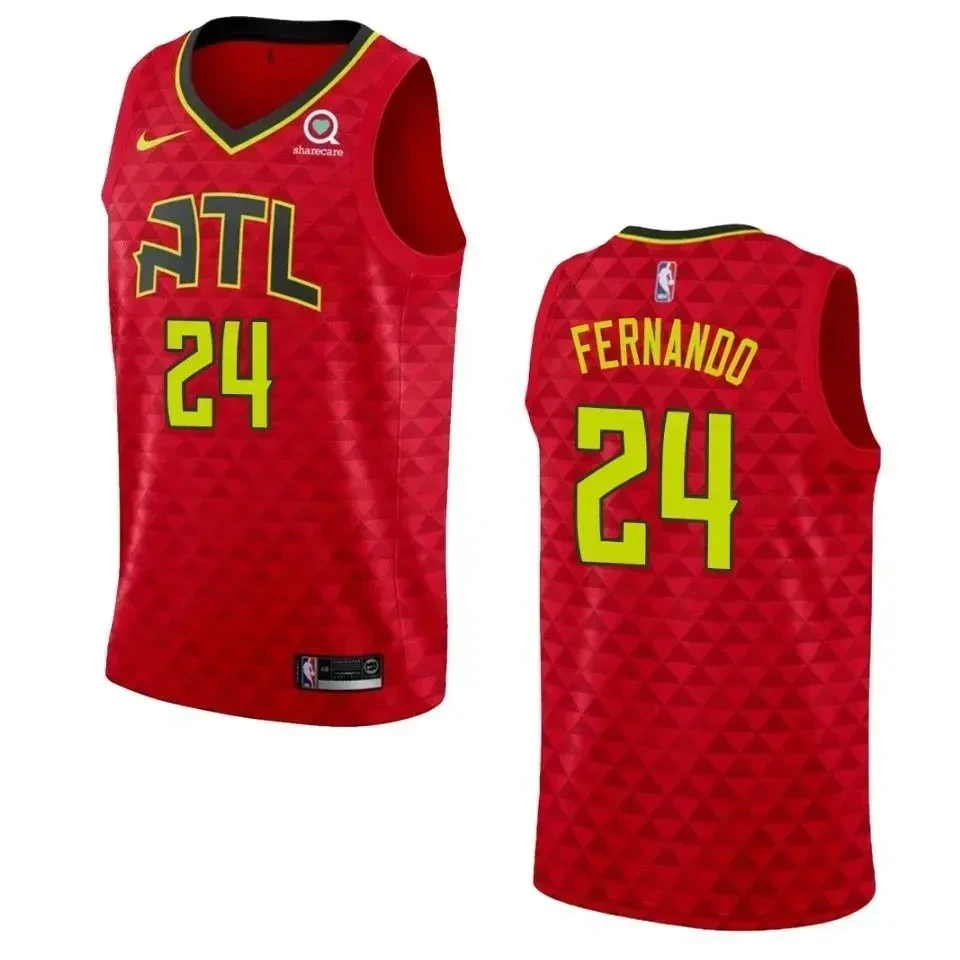 Atlanta Hawks 24 Bruno Fernando Statement Swingman Red NBA Jersey Men's