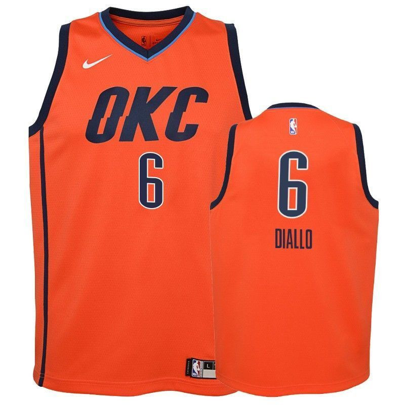 Thunder Hamidou Diallo 6 2018-19 Earned Orange NBA Jersey Youth