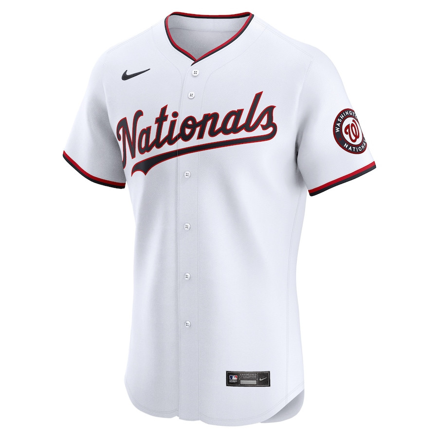 Luis Garcia 2 Washington Nationals Home Elite Player White MLB Jersey Men's