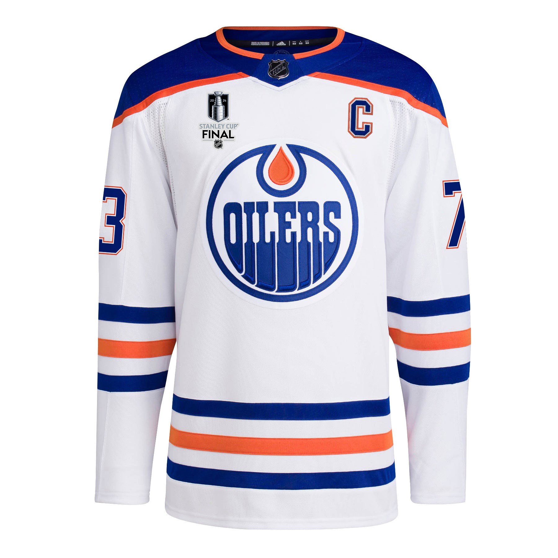 Vincent Desharnais 73 Edmonton Oilers 2024 STANLEY CUP Final Away White NHL Jersey Men's