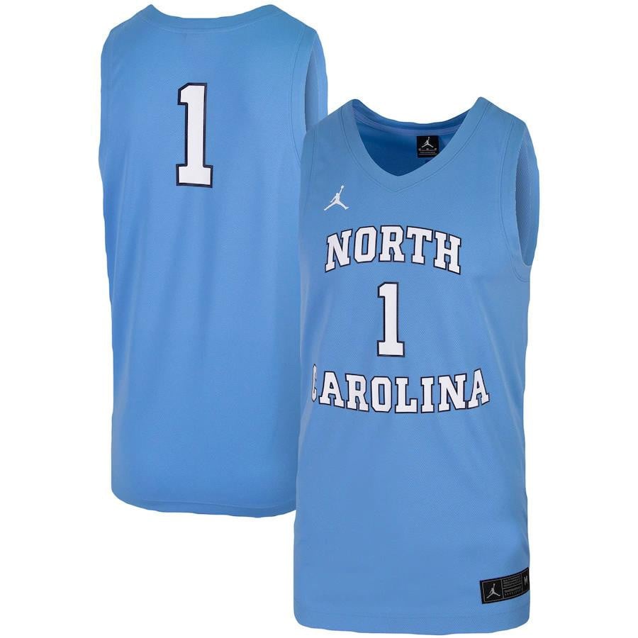 North Carolina Tar Heels Jordan Brand Team Carolina Blue #1 NCAA Jersey Men's