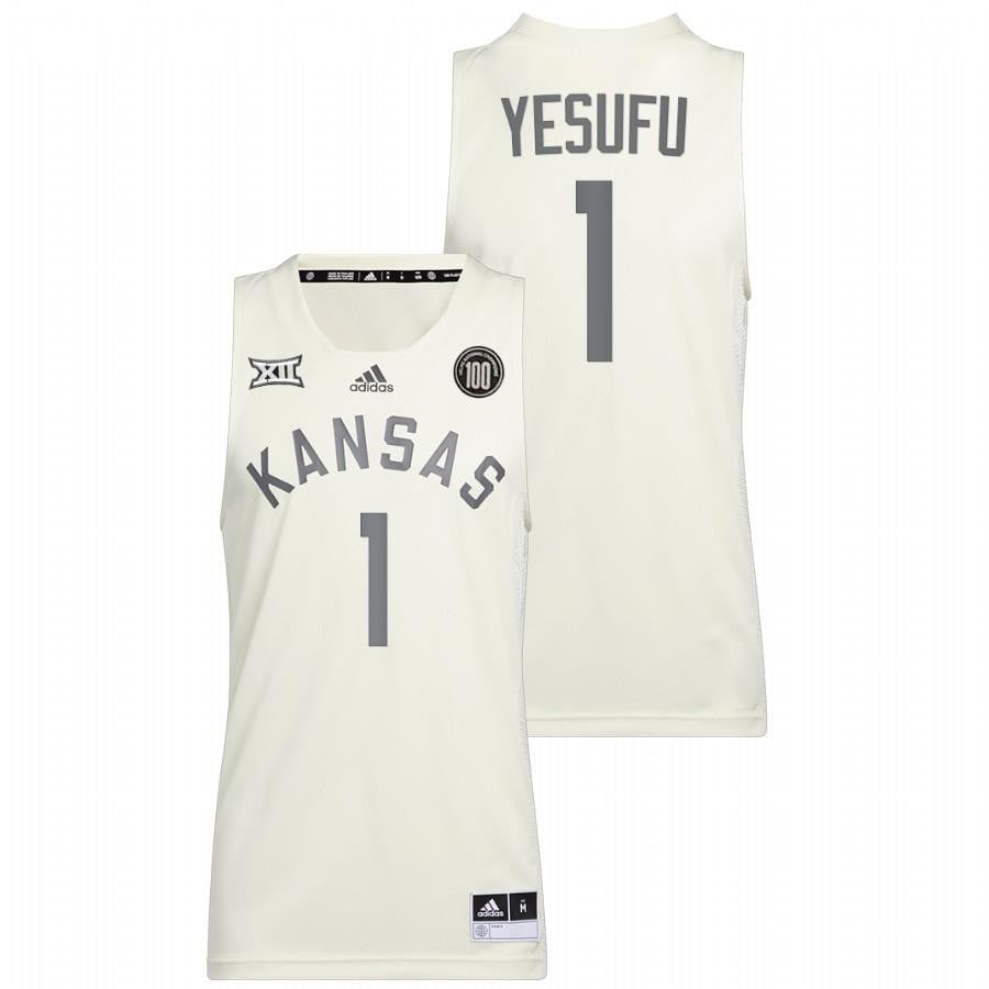 Joseph Yesufu White Kansas Jayhawks 2022 College Reverse Retro NCAA Jersey Men's