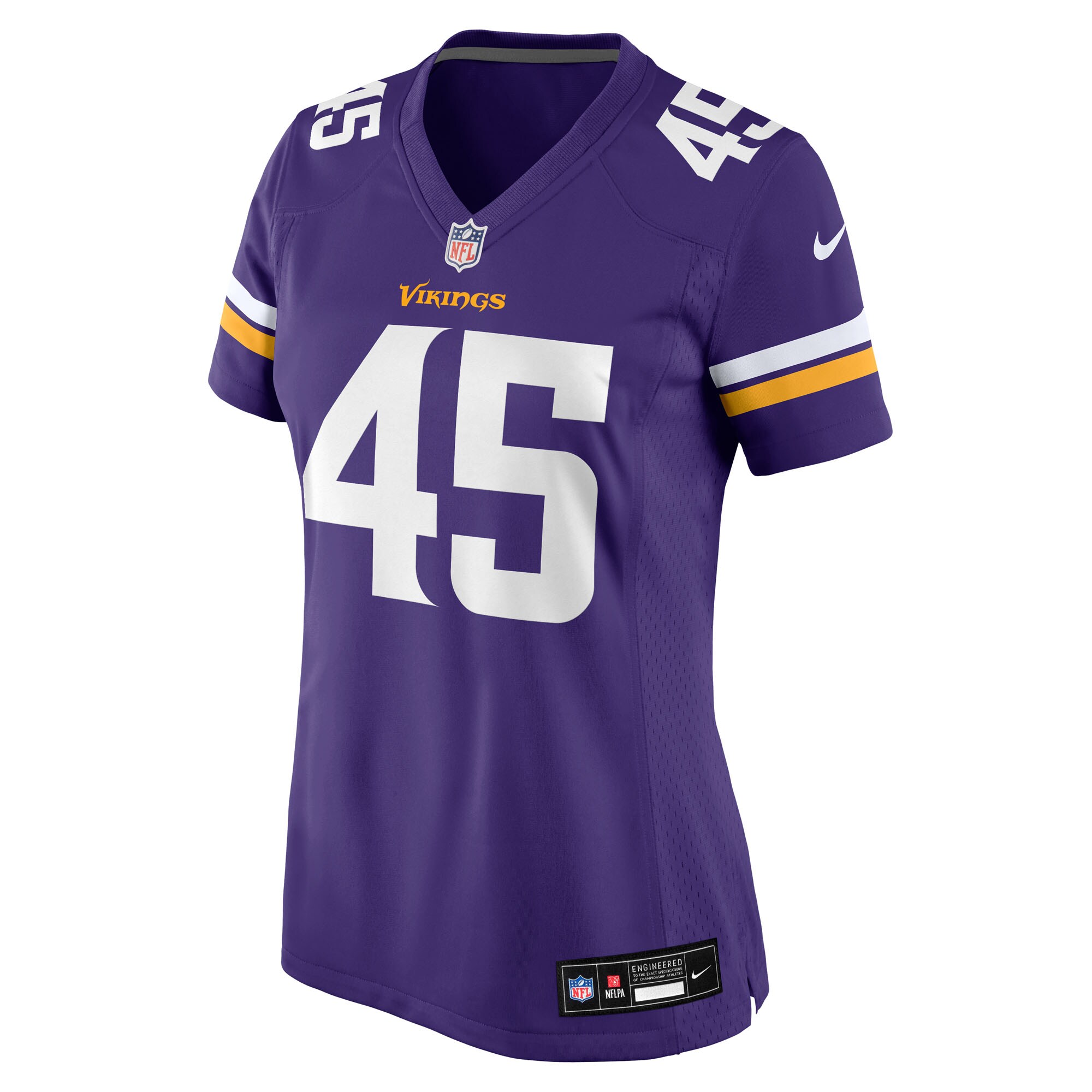 Minnesota Vikings Max Tooley Purple Team Game NFL Jersey Women's