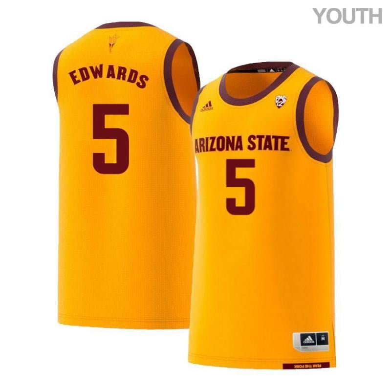 5 Richie Edwards Yellow Retro Arizona State Sun Devils NCAA Jersey Youth
