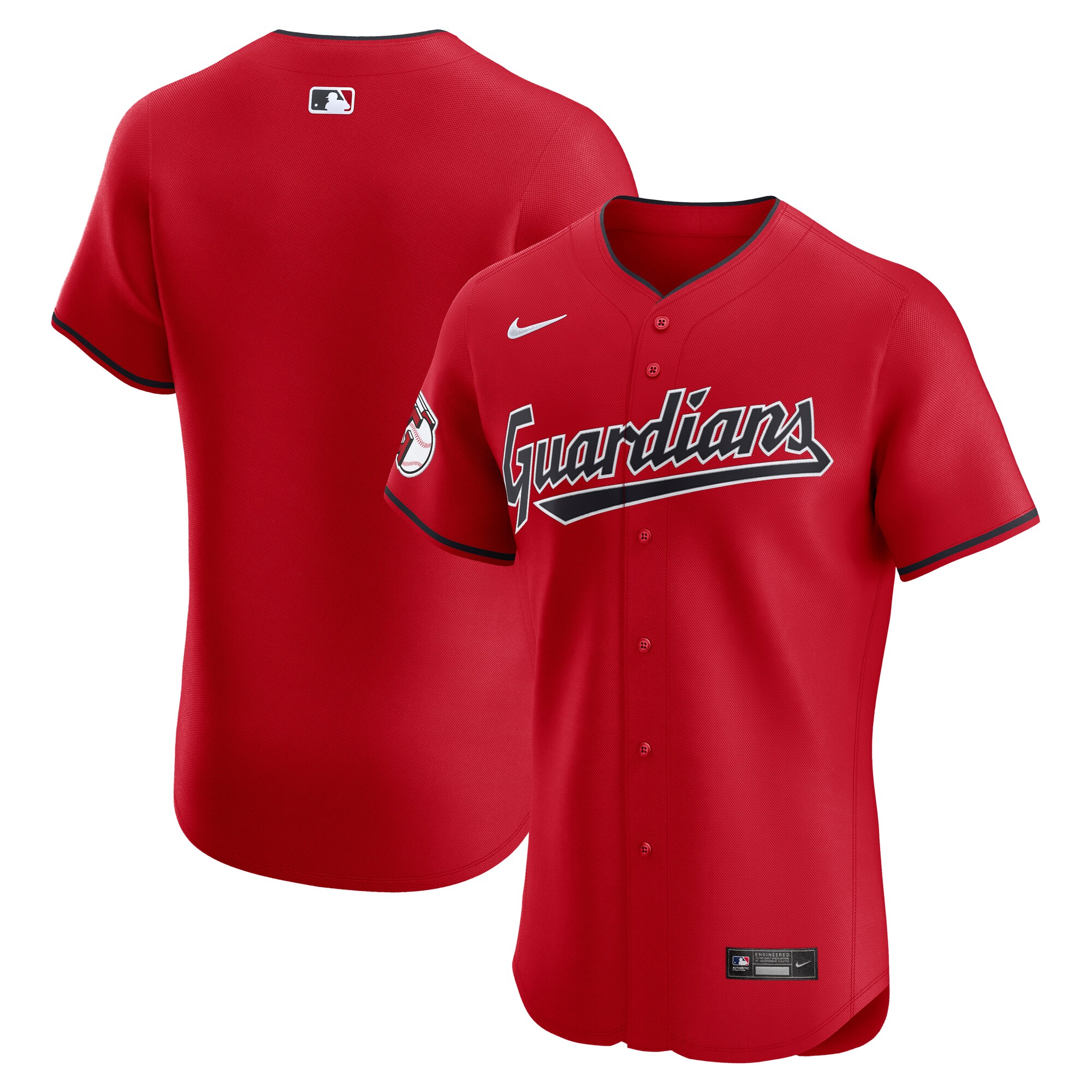 Cleveland Guardians Red Alternate Vapor Premier Elite Patch MLB Jersey Men's