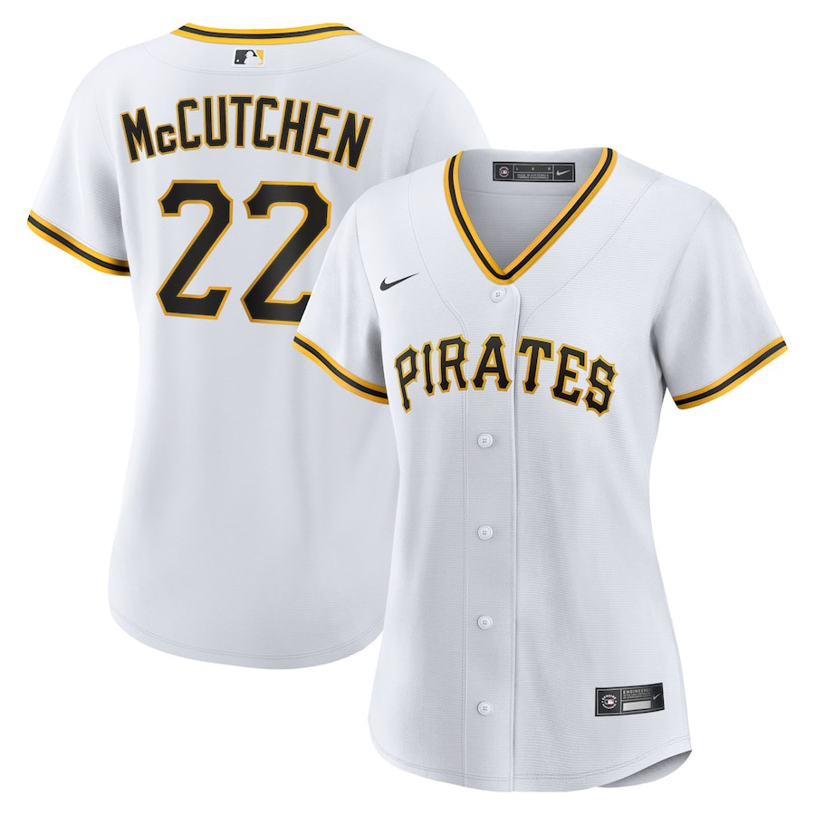 Andrew McCutchen 22 Pittsburgh Pirates Home Player White MLB Jersey Women's