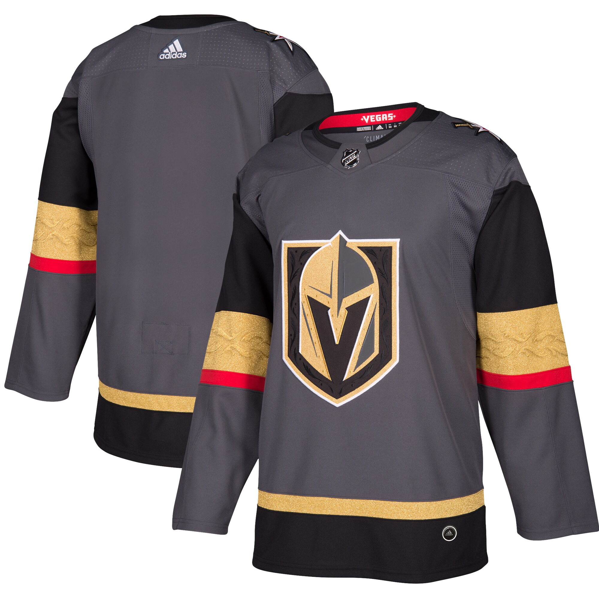 Vegas Golden Knights Gray Alternate Blank NHL Jersey Men's