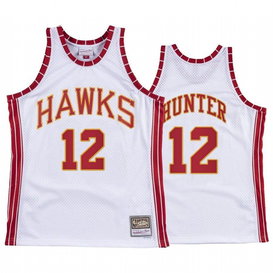 De'andre Hunter 12 Atlanta Hawks Hardwood Classics White NBA Jersey Men's