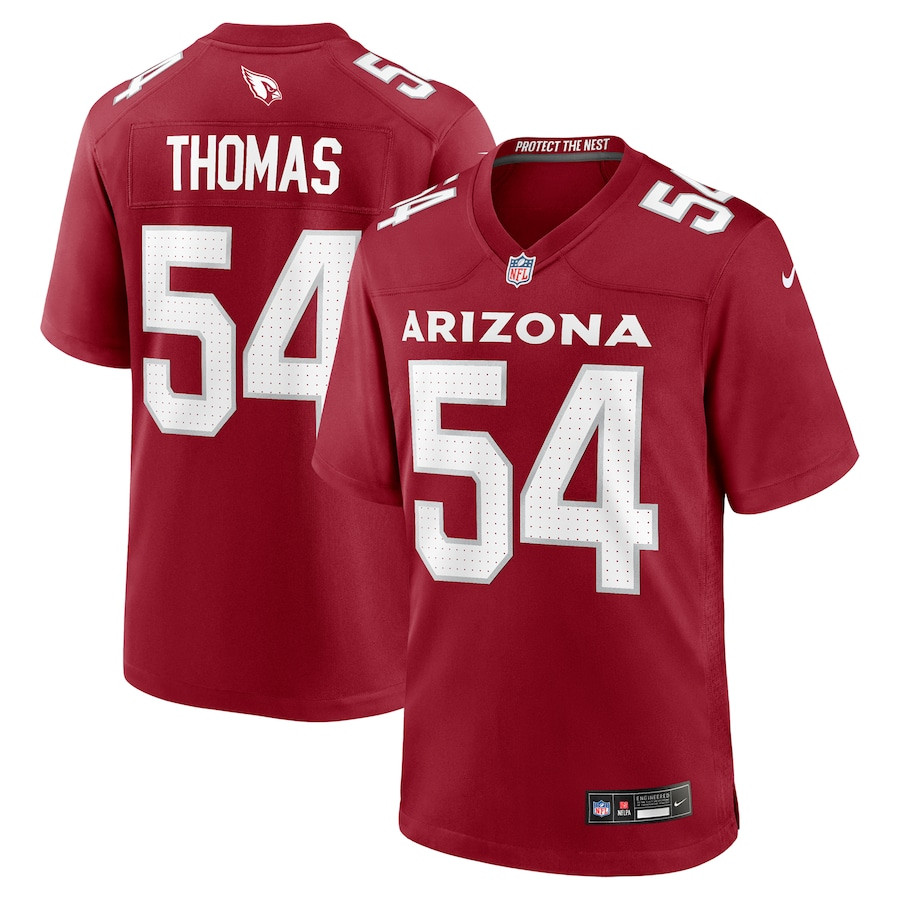 Xavier Thomas 54 Arizona Cardinals Team Game Cardinal NFL Jersey Men's