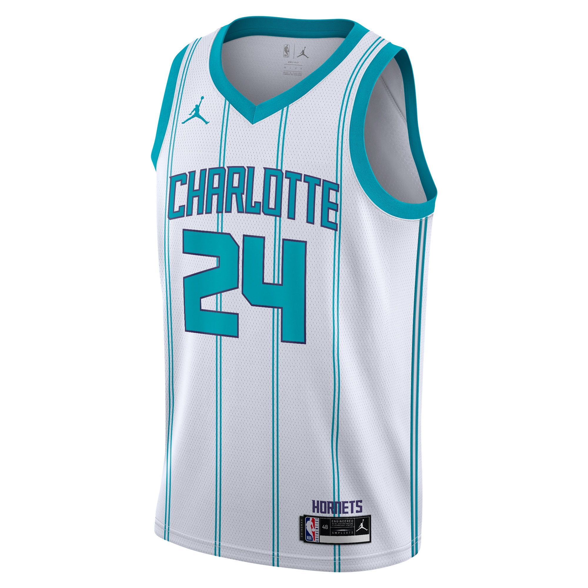 Charlotte Hornets Jordan Brand Association Edition Swingman White Brandon Mille NBA Jersey Youth