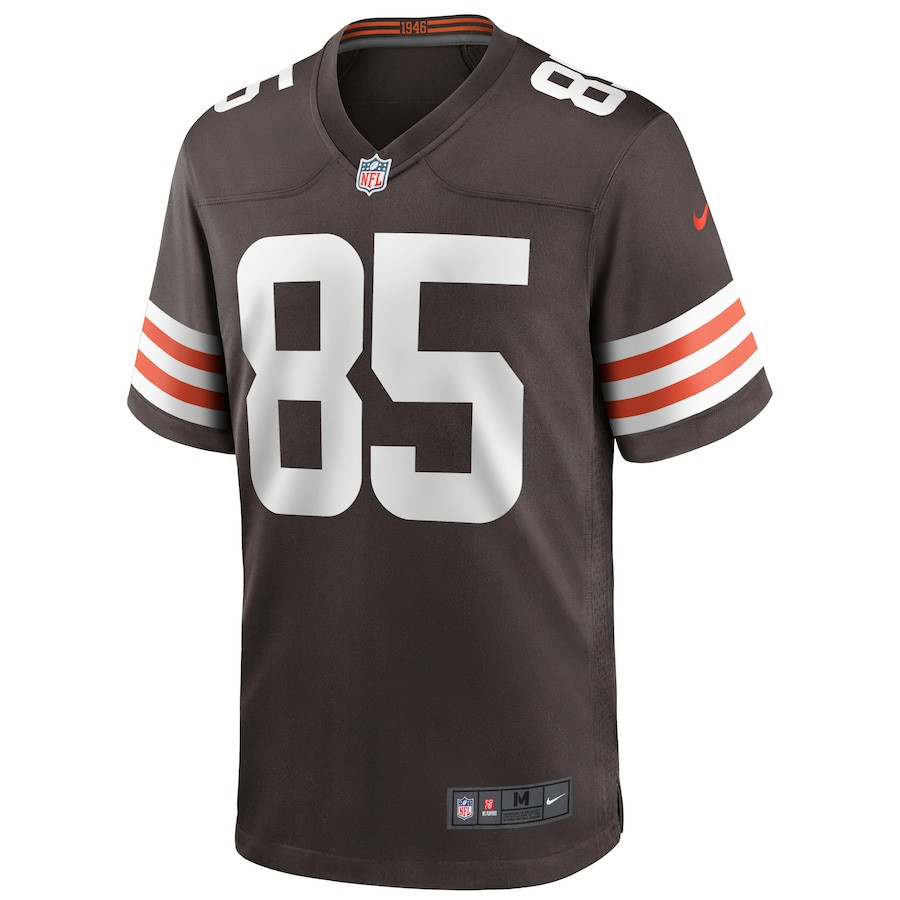 David Njoku 85 Cleveland Browns Game Brown NFL Jersey Men's