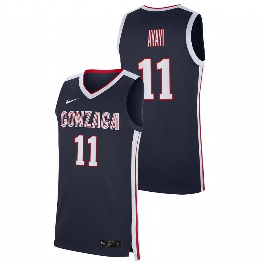 Gonzaga Bulldogs 2023 11 Navy Joel Ayayi College NCAA Jersey Men's