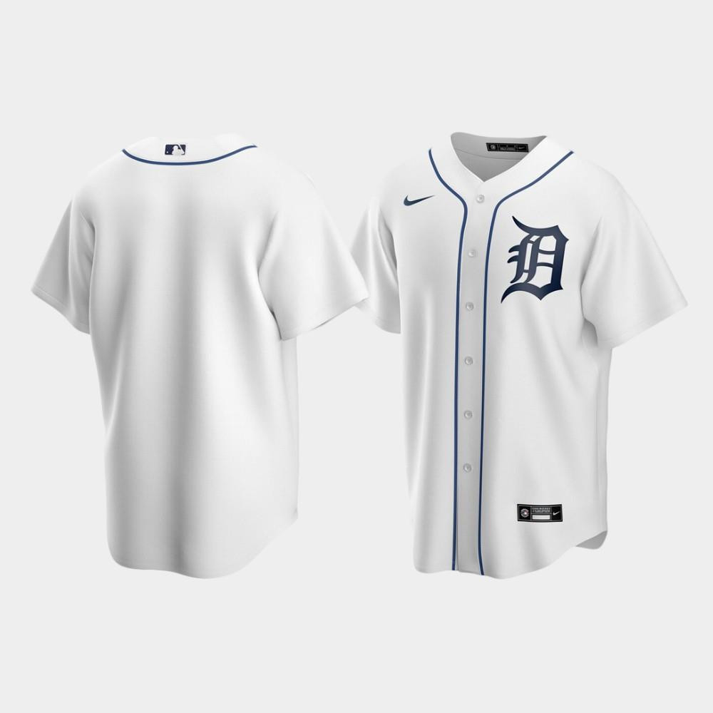 Detroit Tigers White Home MLB Jersey Men's