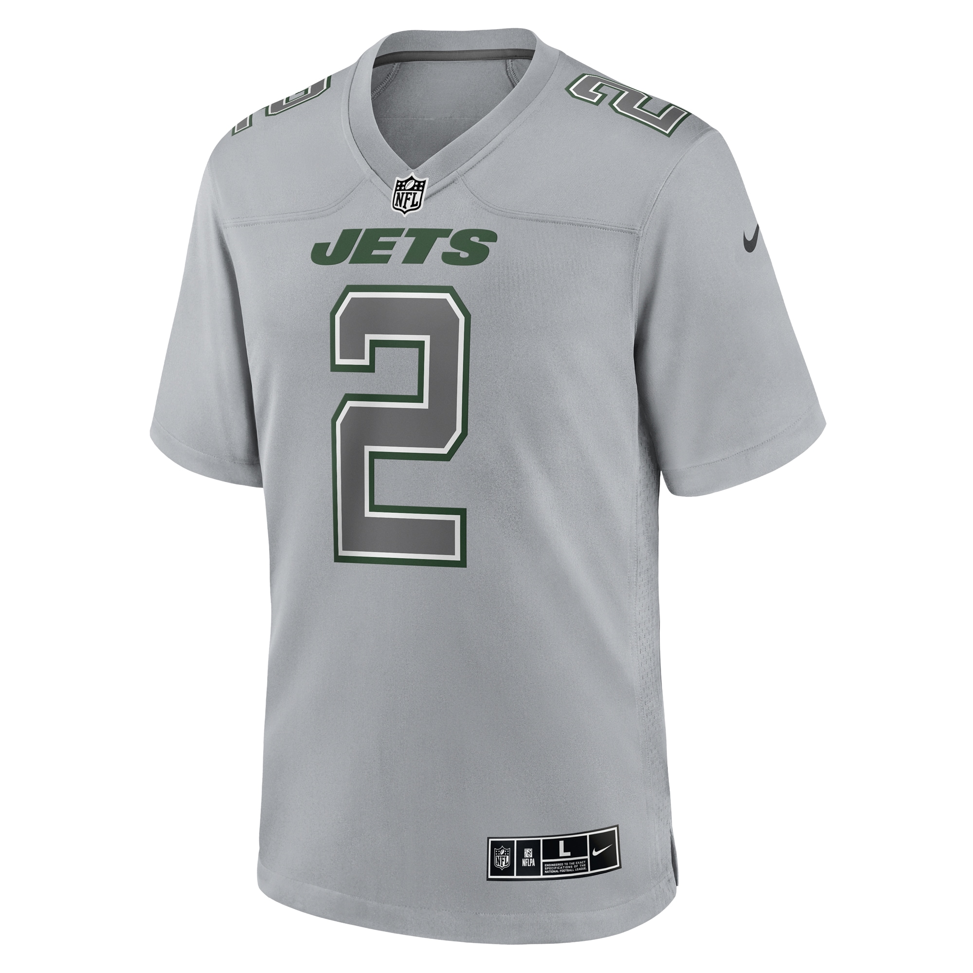New York Jets Zach Wilson Gray Atmosphere Fashion Game NFL Jersey Men's