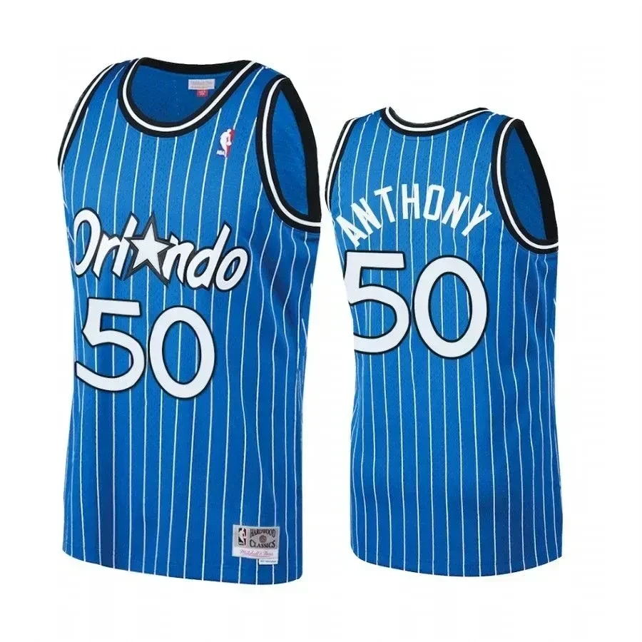 Cole Anthony 50 Orlando Magicc Hardwood Classics Blue NBA Jersey Men's