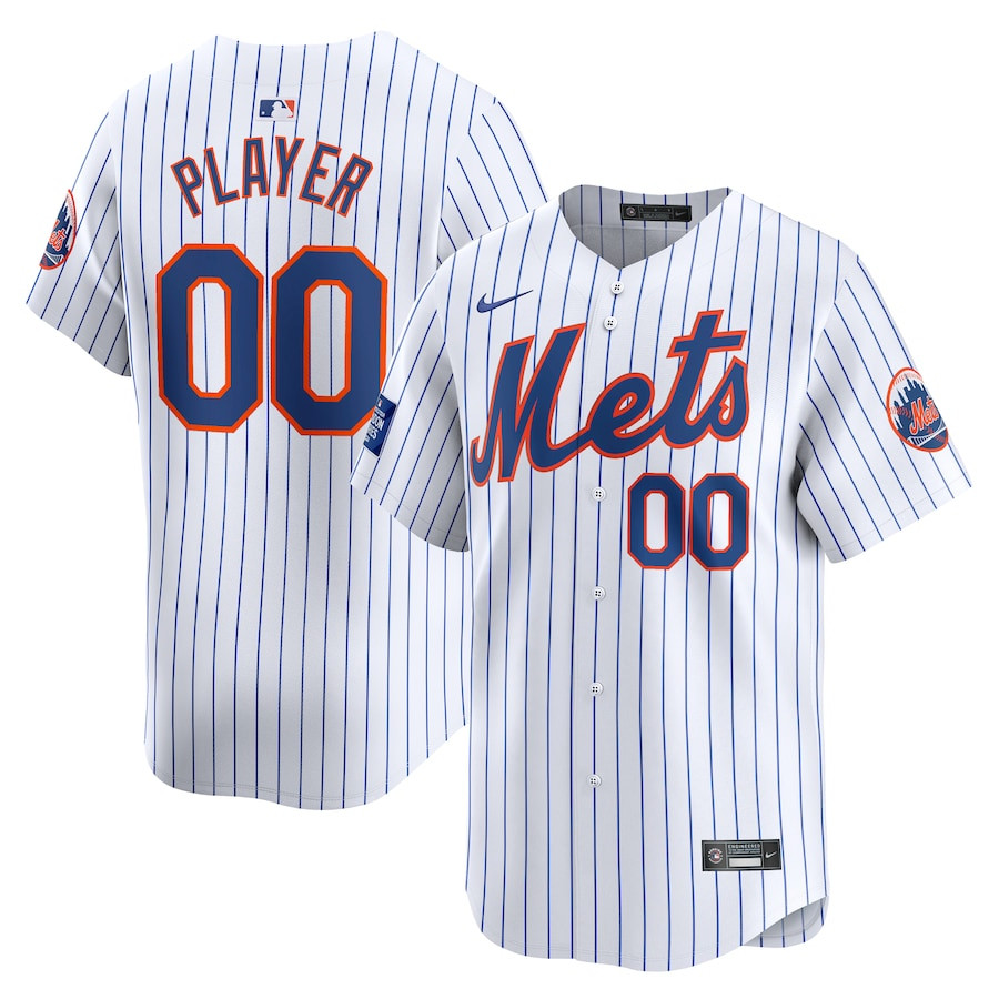 New York Mets 2024 World Tour London Series Home Limited Custom White MLB Jersey Men's